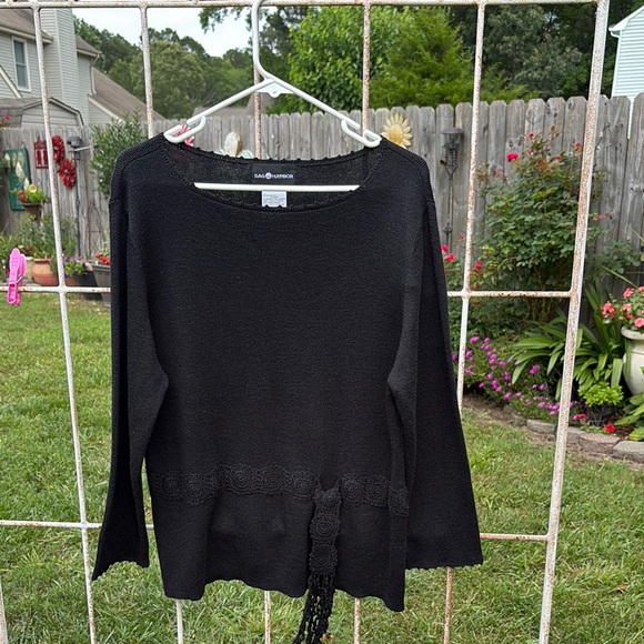 Sag Harbor Charcoal Knit Top - Picture 1 of 3